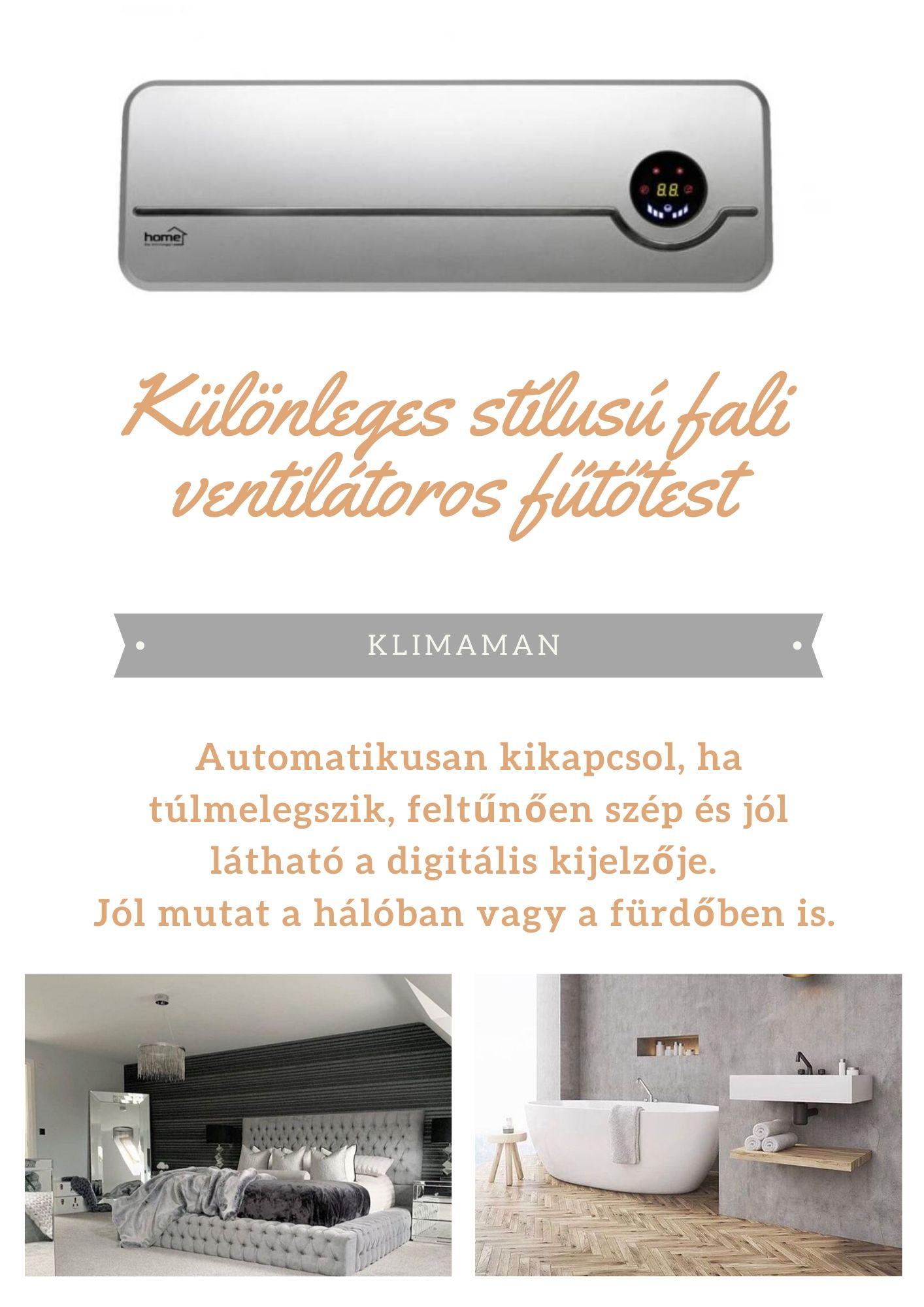 fali ventilátoros fűtőtest